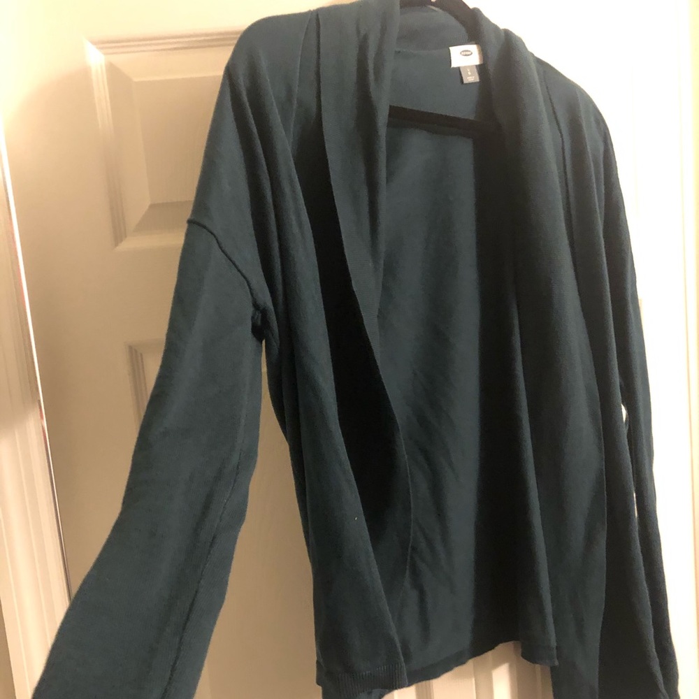 Dark teal cardigan